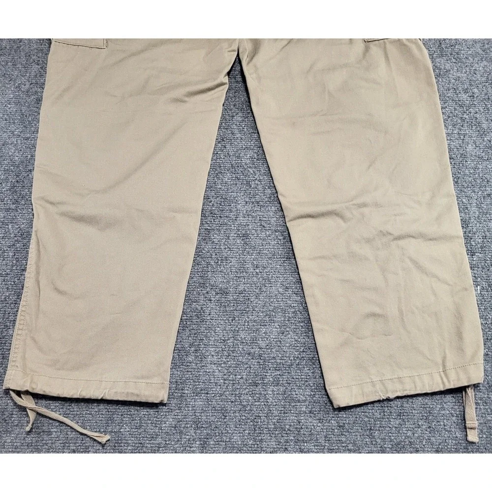 Empyre Relax Adjustable Waist Button Fly Skater Tan Cargo Pants Men's Size 34
